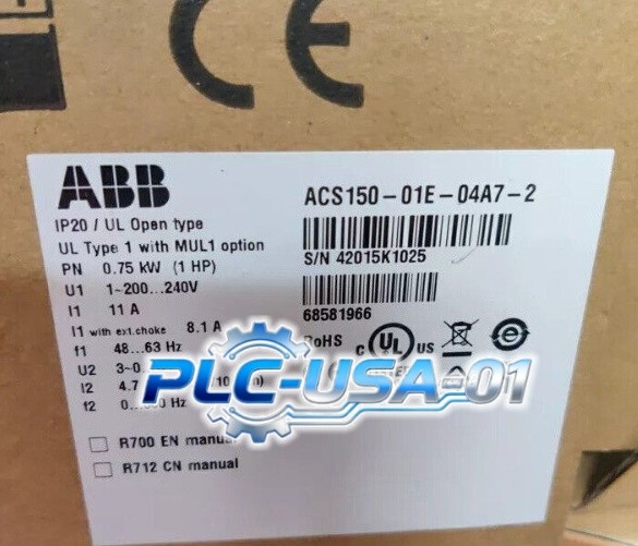 1PCS Brand New ABB ACS150-01E-04A7-2 Inverter 200V~240V 0.75KW Fast delivery
