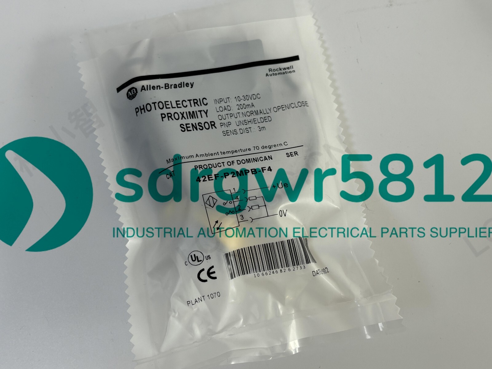 1PCS New For Allen Bradley 42EF-P2MPB-F4 Photoelectric switch Fast delivery
