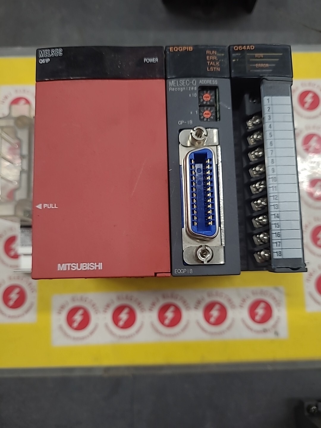 MITSUBISHI CPU MODULE, Q63B BASE UNIT, Q61P POWER SUPPLY