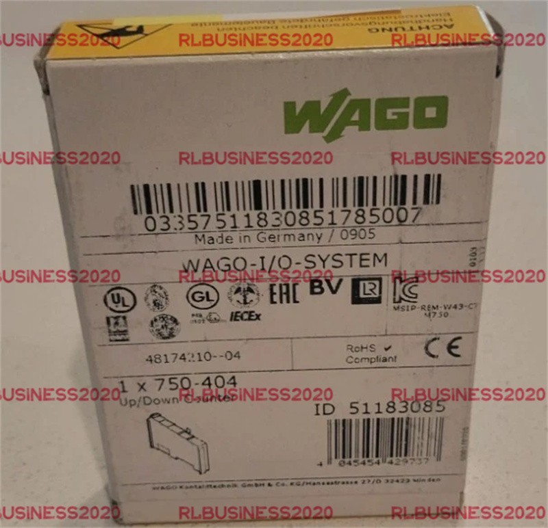 New In Box WAGO 750-404 2-Channel Digital Input Module 24VDC 0.2ms 750404