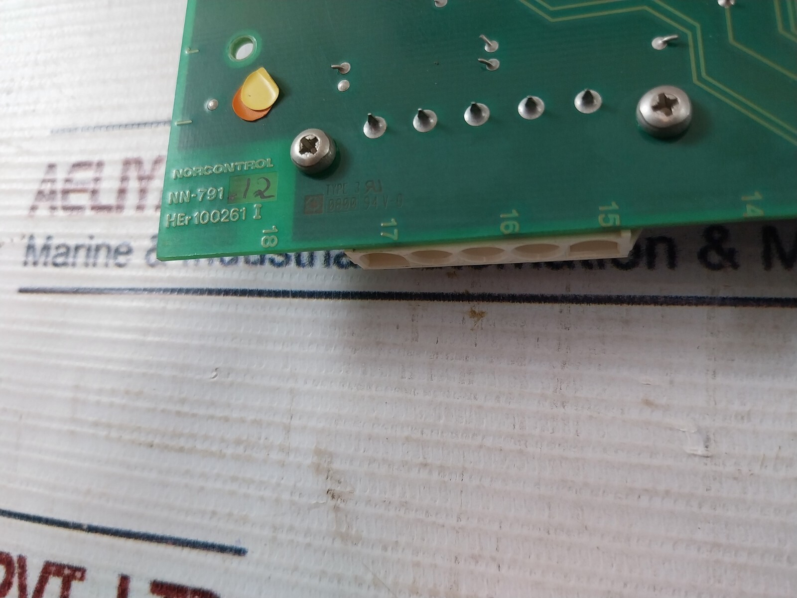 Nor Control HER 100261 I Type 3 I/O Processor Card 94-0