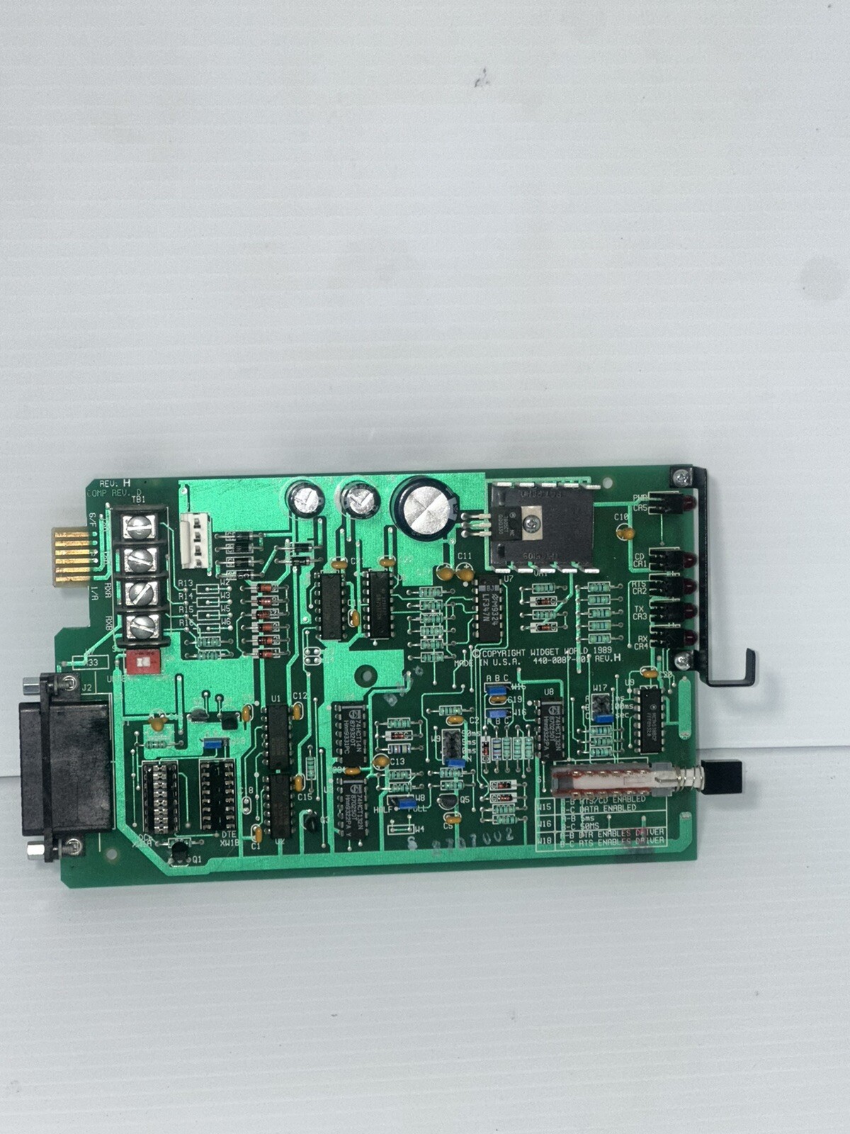WIDGET WORLD CIRCUIT BOARD 440-0087-001 REV. H