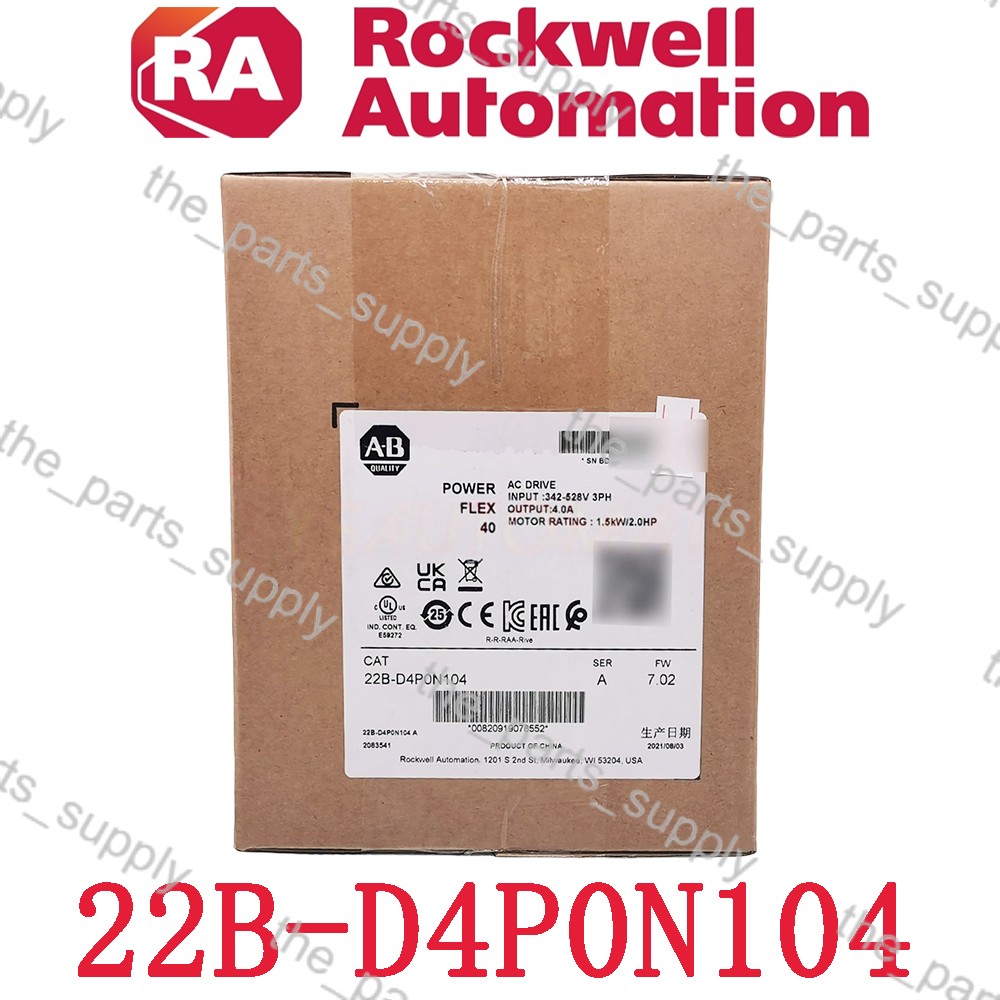 Allen-Bradley 22B-D4P0N104 / AB 22B-D4PON104 PowerFlex 40 AC Drive 2hp 480VAC