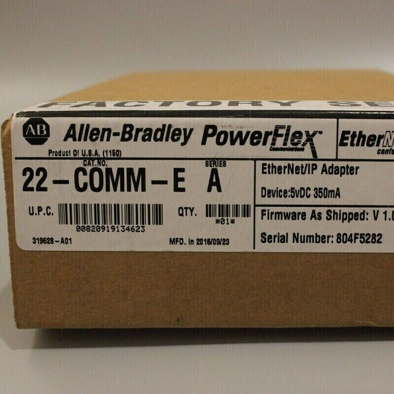New Factory Sealed AB 22-COMM-E PowerFlex Ethernet/IP Comm Adapter US Free Tax