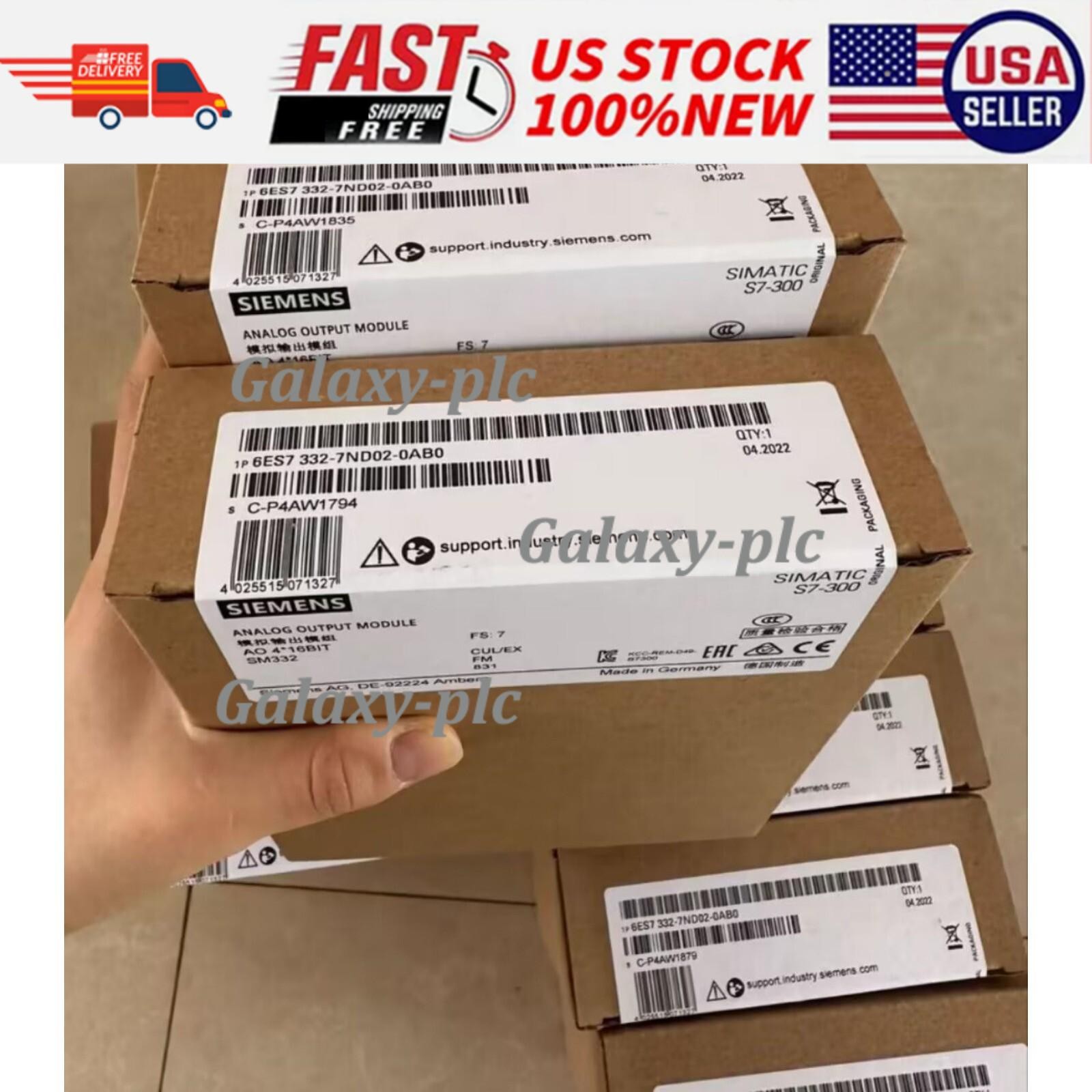 New Siemens 6ES7 332-7ND02-0AB0 S7-300 Analog Output SM 332 6ES7332-7ND02-0AB0