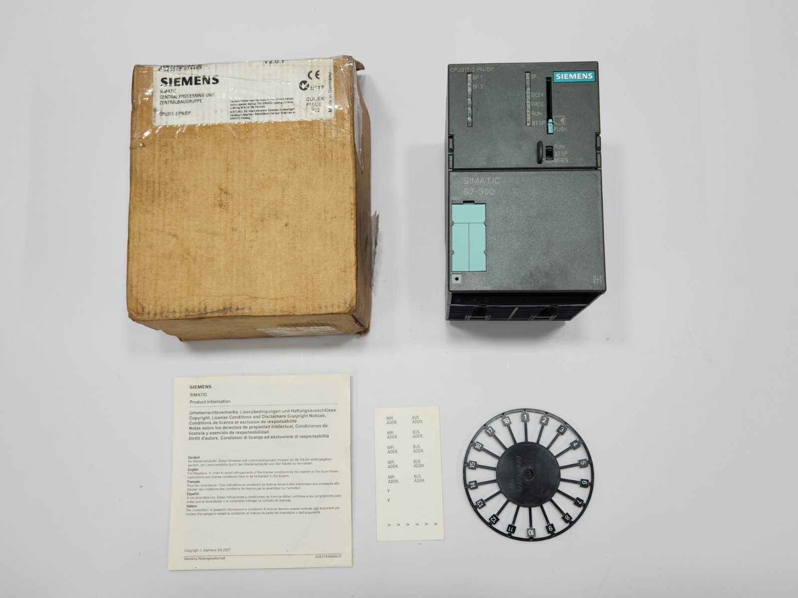 SIEMENS 6ES7 317-2EK13-0AB0 CENTRAL PROCESSING UNIT SIMATIC S7-300 CPU317-2PN/DP