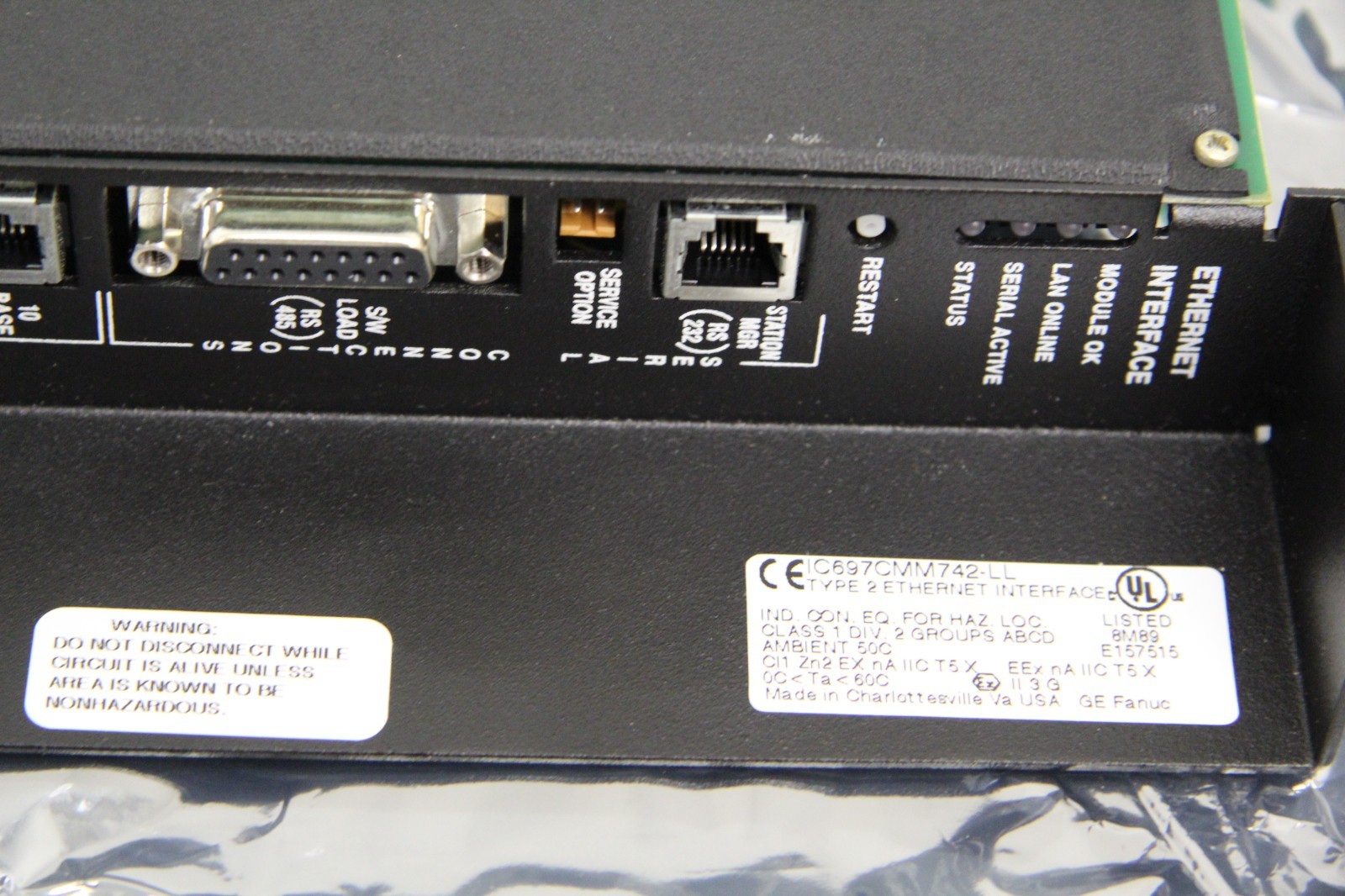 GE FANUC IC697CMM742-LL TYPE 2 Ethernet Interface Module