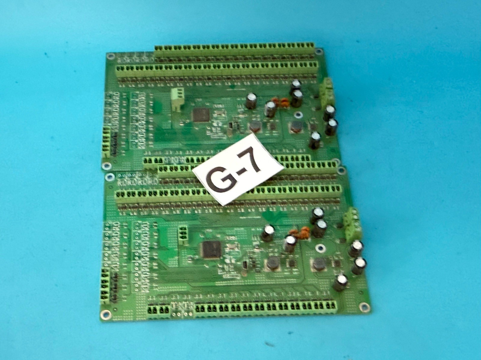 Lot of 2 Industrial Controller Boards – Multi-Channel I/O PCB Modules with Termi