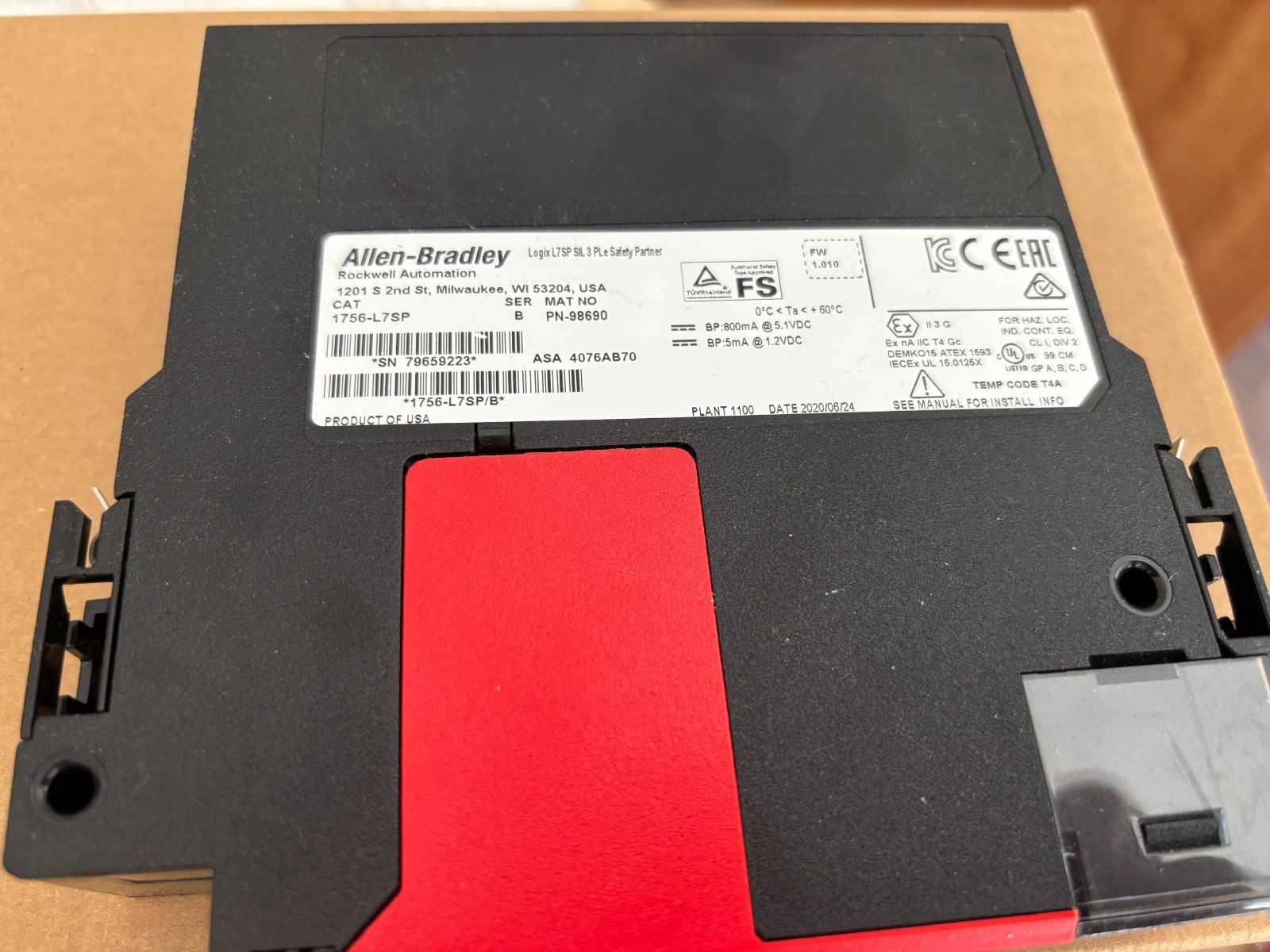 Allen-Bradley 1756-L7SP ControlLogix GuardLogix Safety Partner Controller