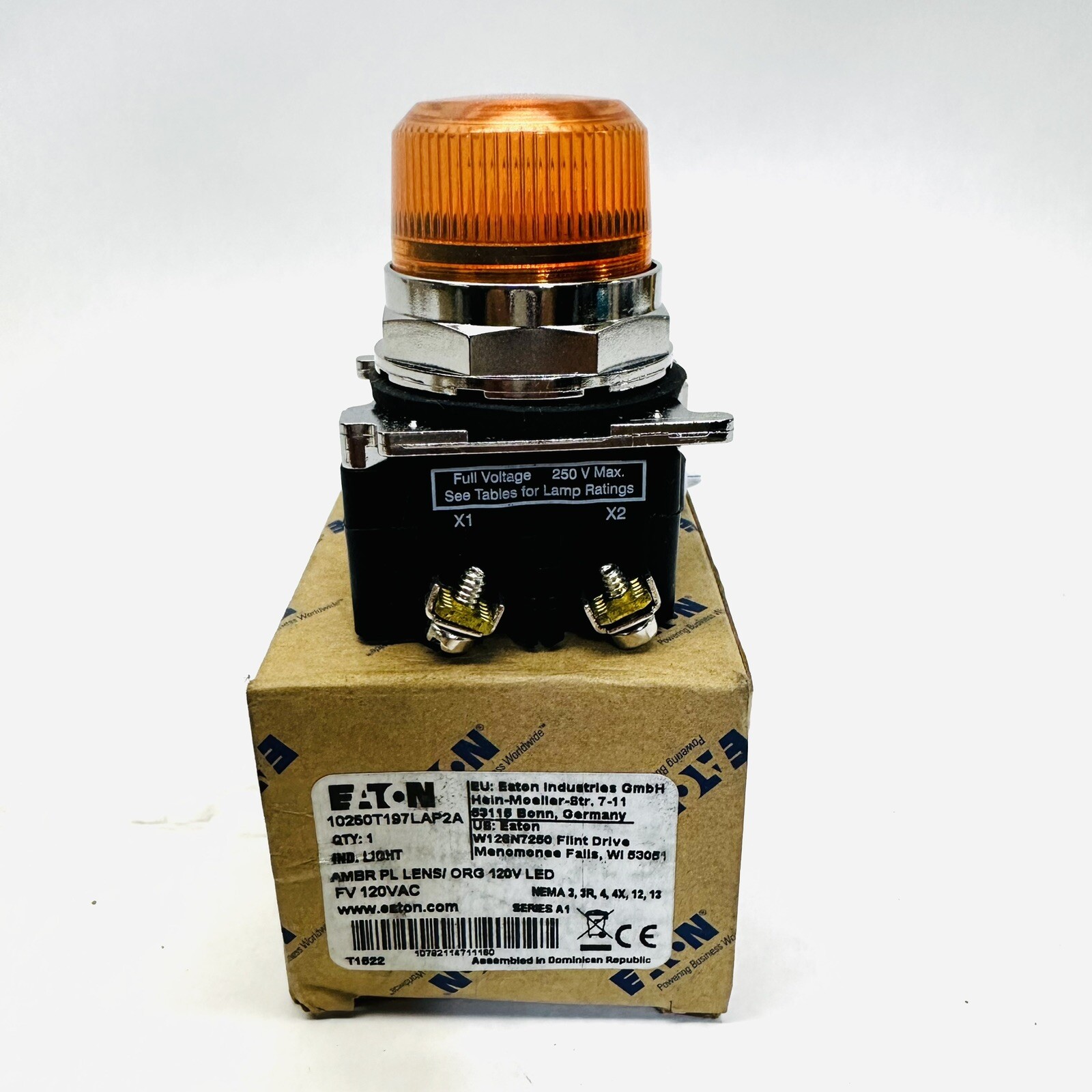 EATON 10250T197LAP2A PILOT LIGHT AMBER
