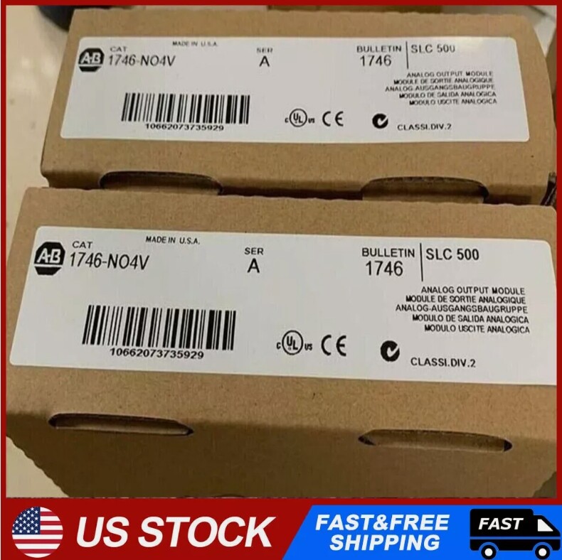 New Factory Sealed AB 1746-NO4V SER A SLC 500 PLC Analog Output Module 1746NO4V