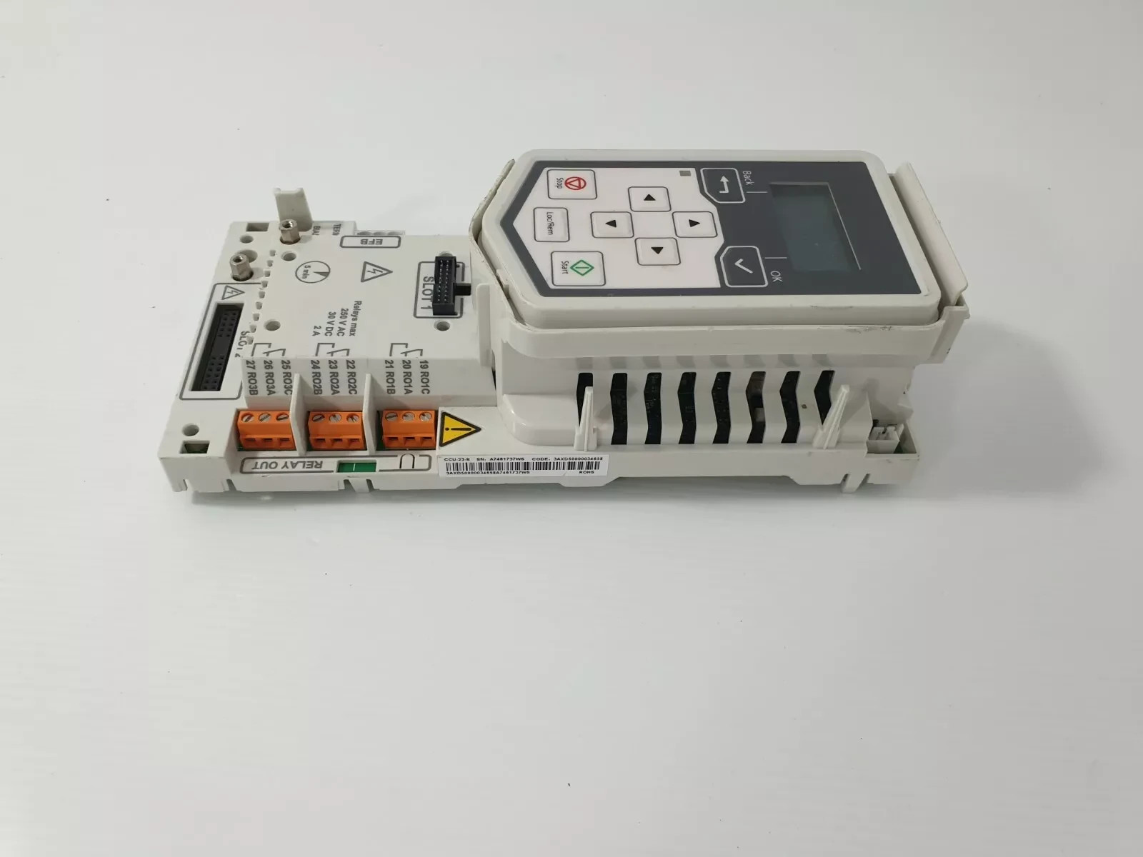 ABB CCU-23-S 3AXD50000034658 CONTROL UNIT w_ acs580-01-12a7-4 acs-bp-s