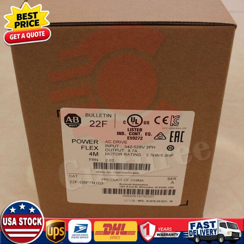 22F-D8P7N103 Allen Bradley PowerFlex4M AC Drive New Factory Sealed