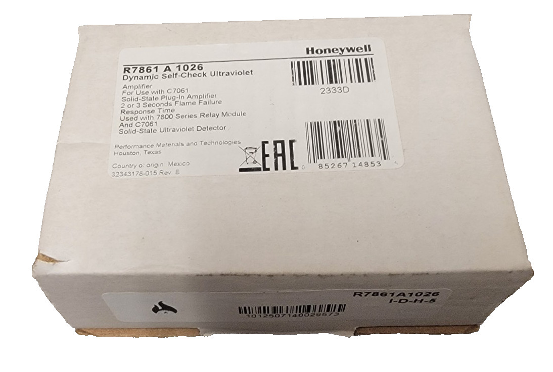 Honeywell R7861 A 1026 Dynamic Self-Check Ultraviolet Amplifier
