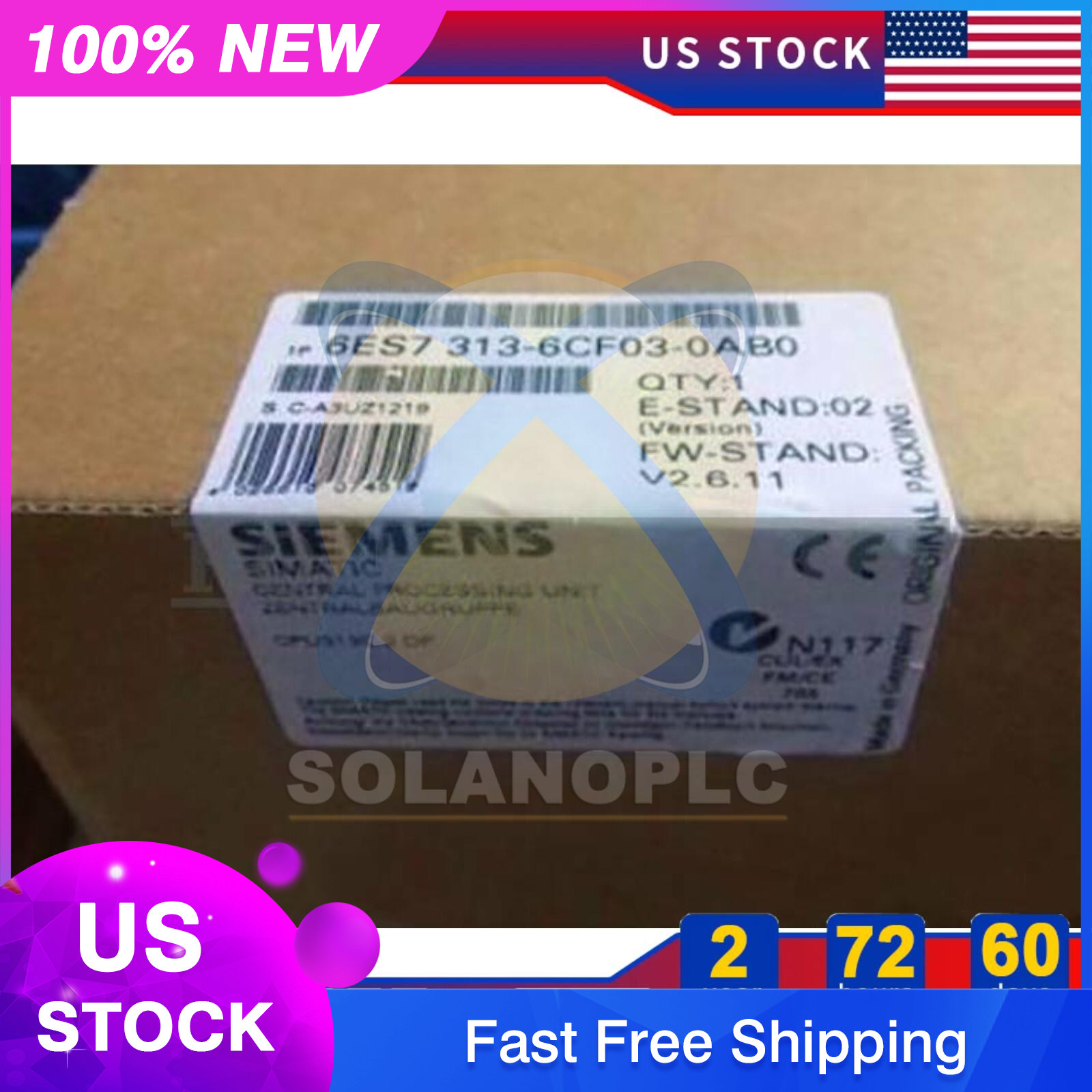 6ES7313-6CF03-0AB0 6ES7 313-6CF03-0AB0 Siemens New US FREE TAX