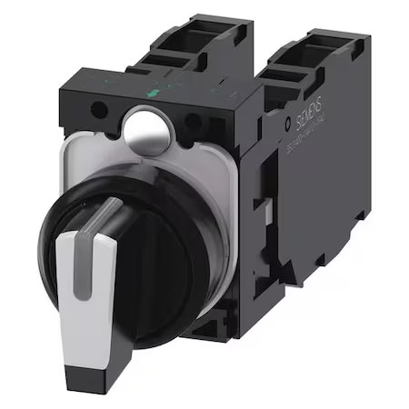 Siemens 3Su1100-2Bm60-1La0 Selector Switch, 22 Mm, 2No/2Nc, White
