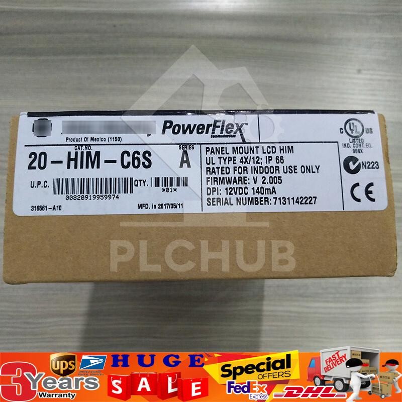 20-HIM-C6S Panel Mount LCD Motor Control 20HIMC6S New Allen-Bradley US Free Tax