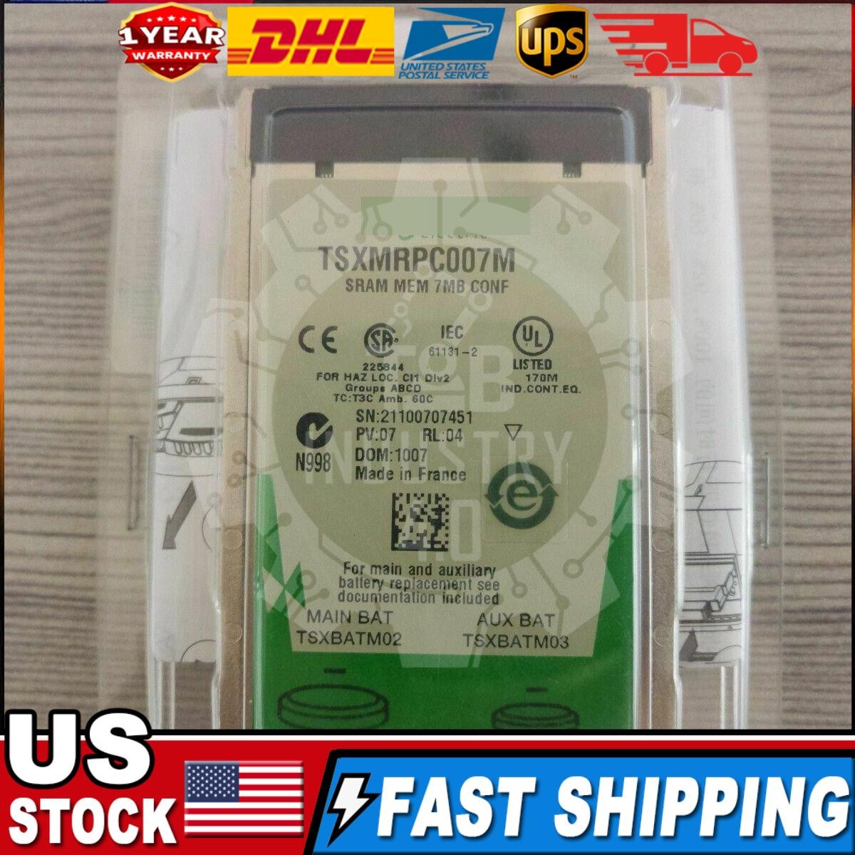 one New Schneider PLC PCMCIA Memory Card TSXMRPC007M Fast Ship