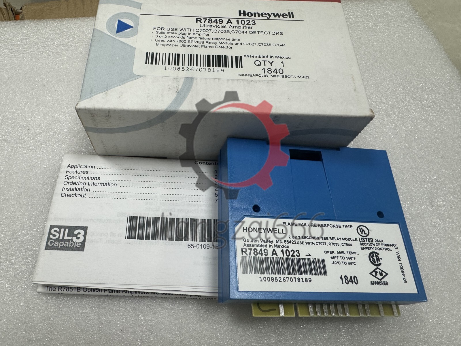 New Original Honeywell R7849 A 1023 Ultraviolet Flame Amplifier R7849A1023