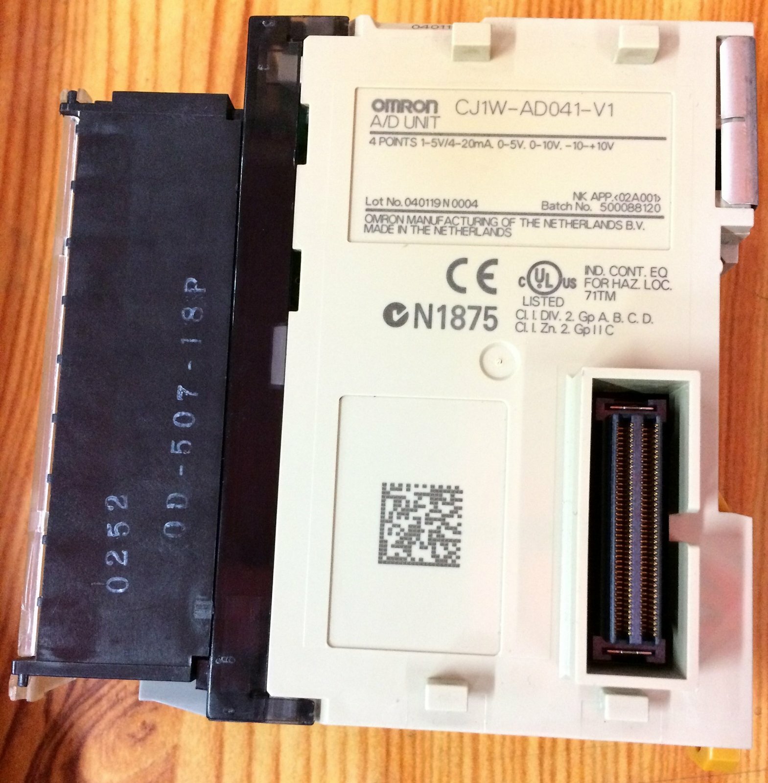 1PC USED OMRON CJ series PLC programmable controller module CJ1W-AD041-V1#XR
