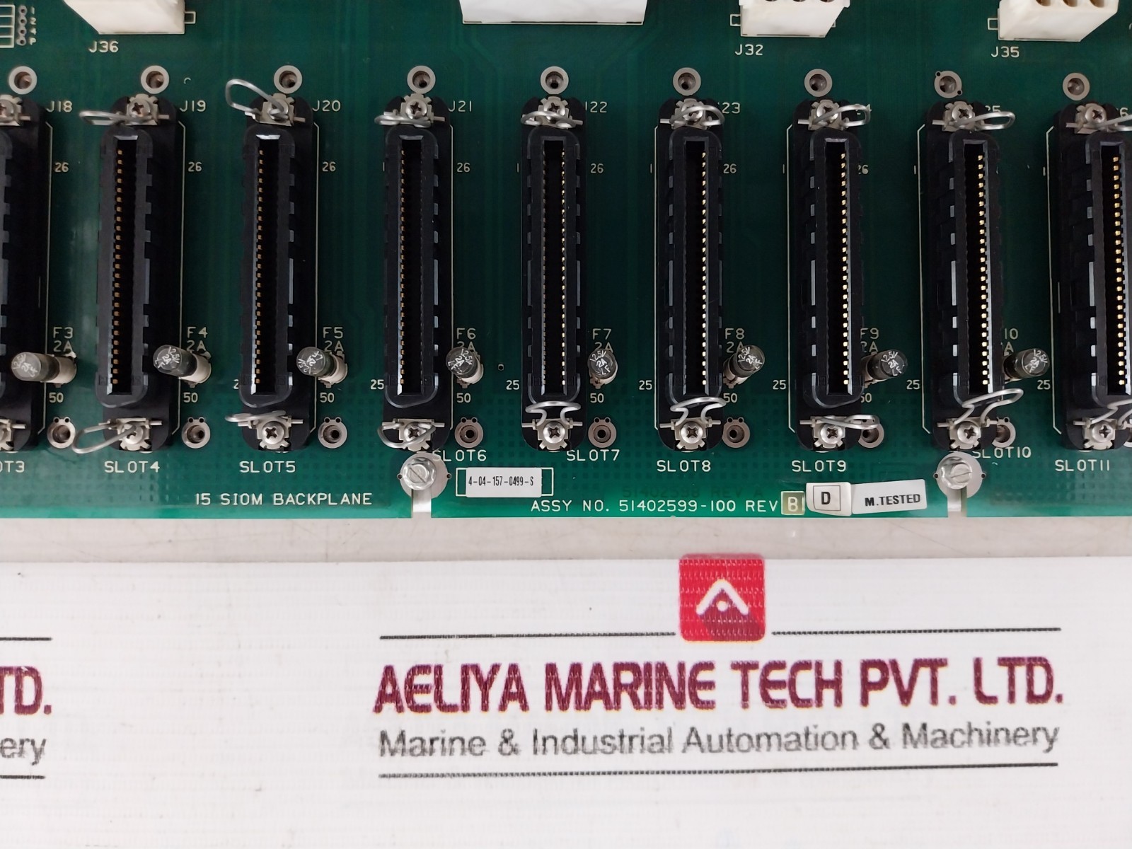 HONEYWELL 51402599-100 15 SIOM Backplane System MU-PLAM02 Rev A 51304754-150