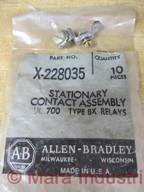 Allen Bradley X-228035 Stationary Contact Assembly X228035 (Pack of 10)