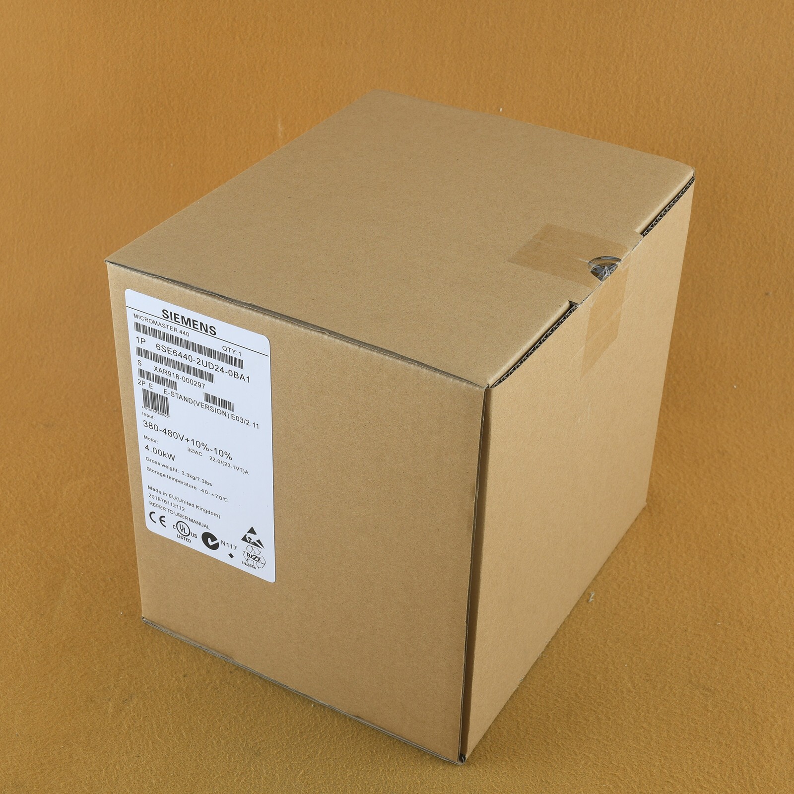New Siemens 6SE6440-2UD24-0BA1 6SE64402UD240BA1 MICROMASTER440 without filter