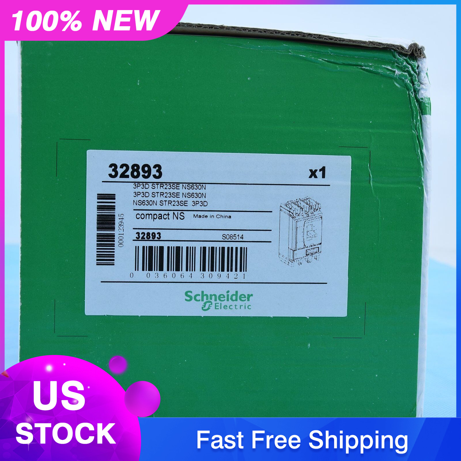 IPC New Schneider NS630N 3P 630A STR23SE Breaker Expedited Shipping