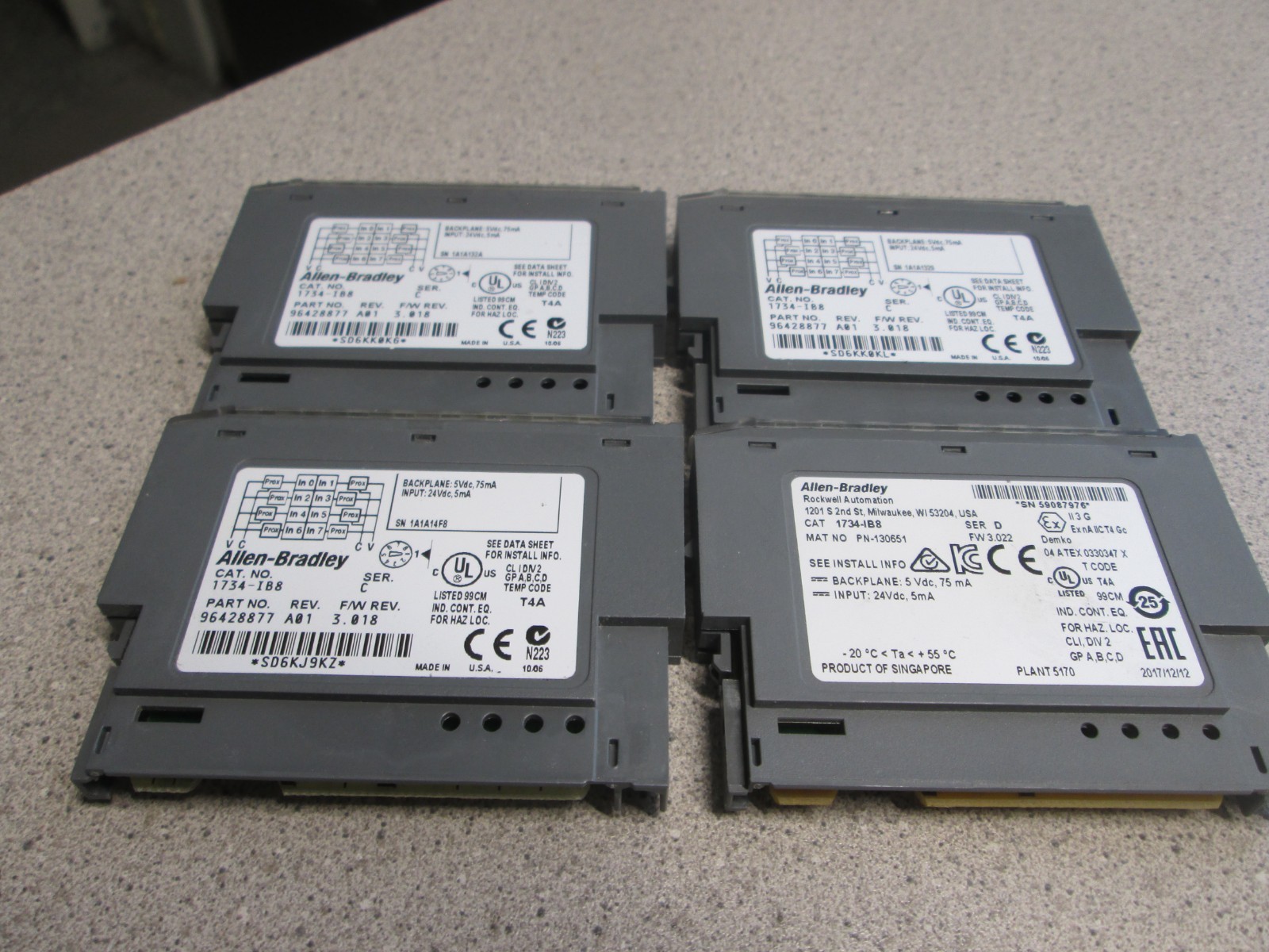 ALLEN BRADLEY 1734-IB8 (LOT OF 4 ) **USED** GREAT SHAPE