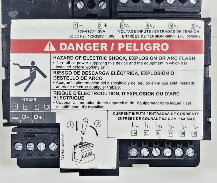 SCHNEIDER ELECTRIC POWER LOGIC PM210 POWER METER PM210MG 100-415VAC 50/60Hz @03