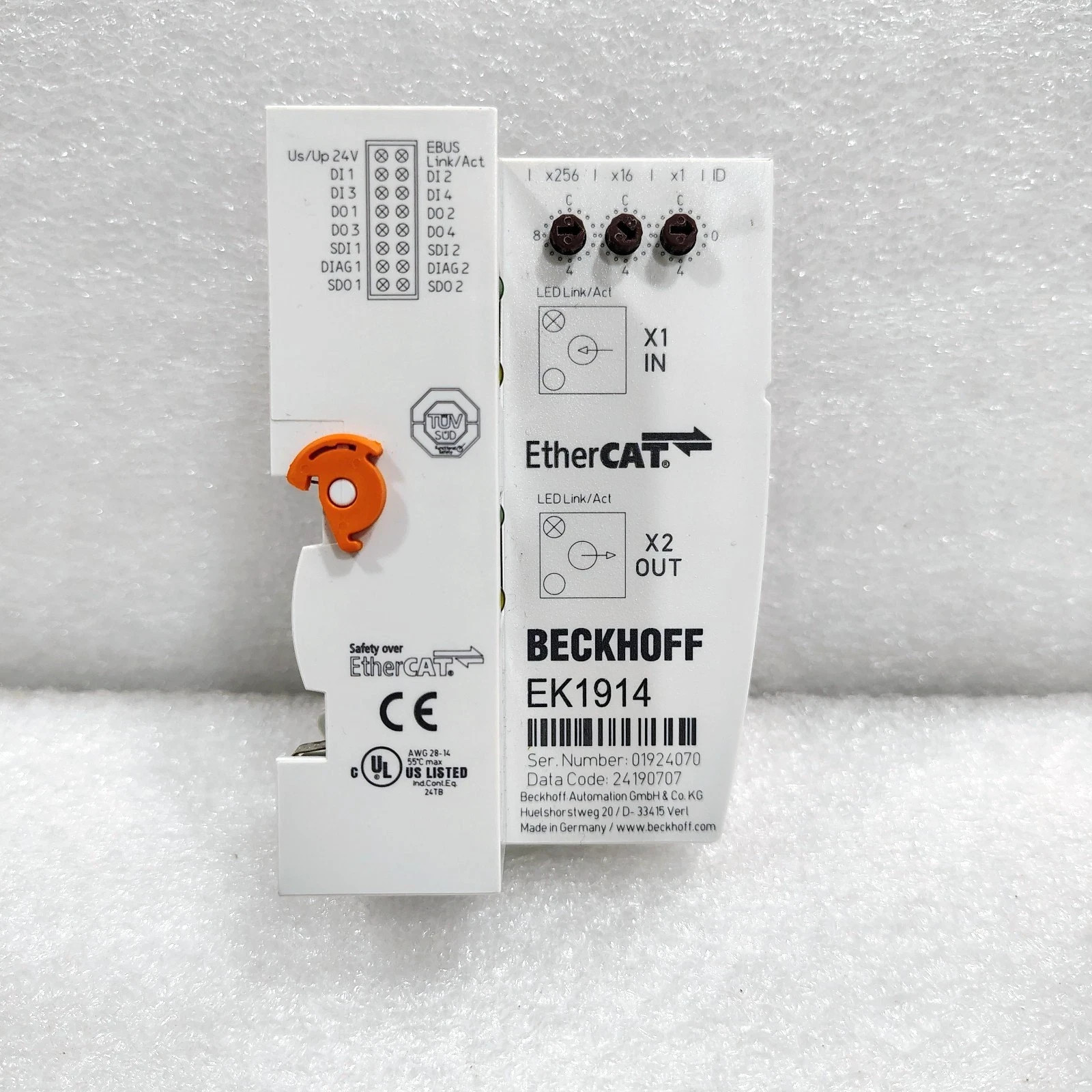 NEW Beckhoff EK1914 Ethercat Coupler W/Integrated Digital Standard And Safety