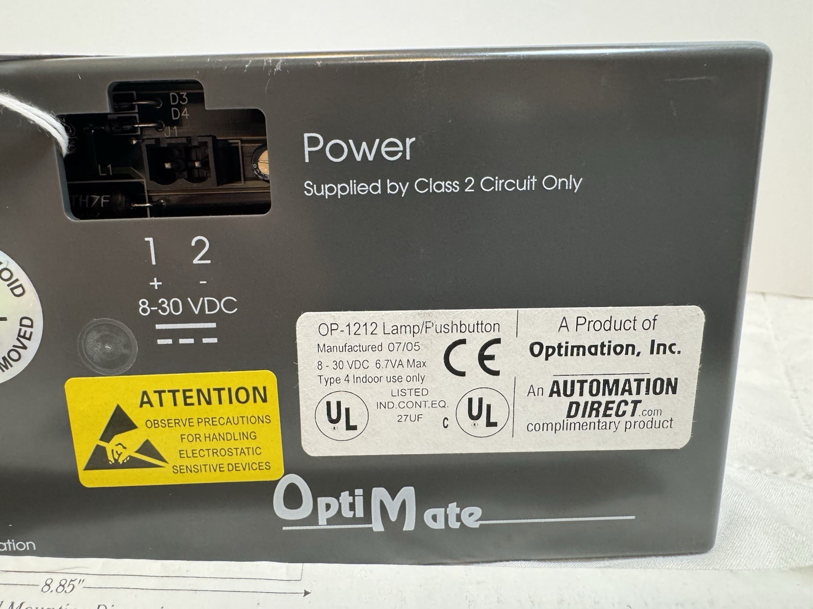 AUTOMATION DIRECT OptiMate OP1212 Lamp/Pushbutton