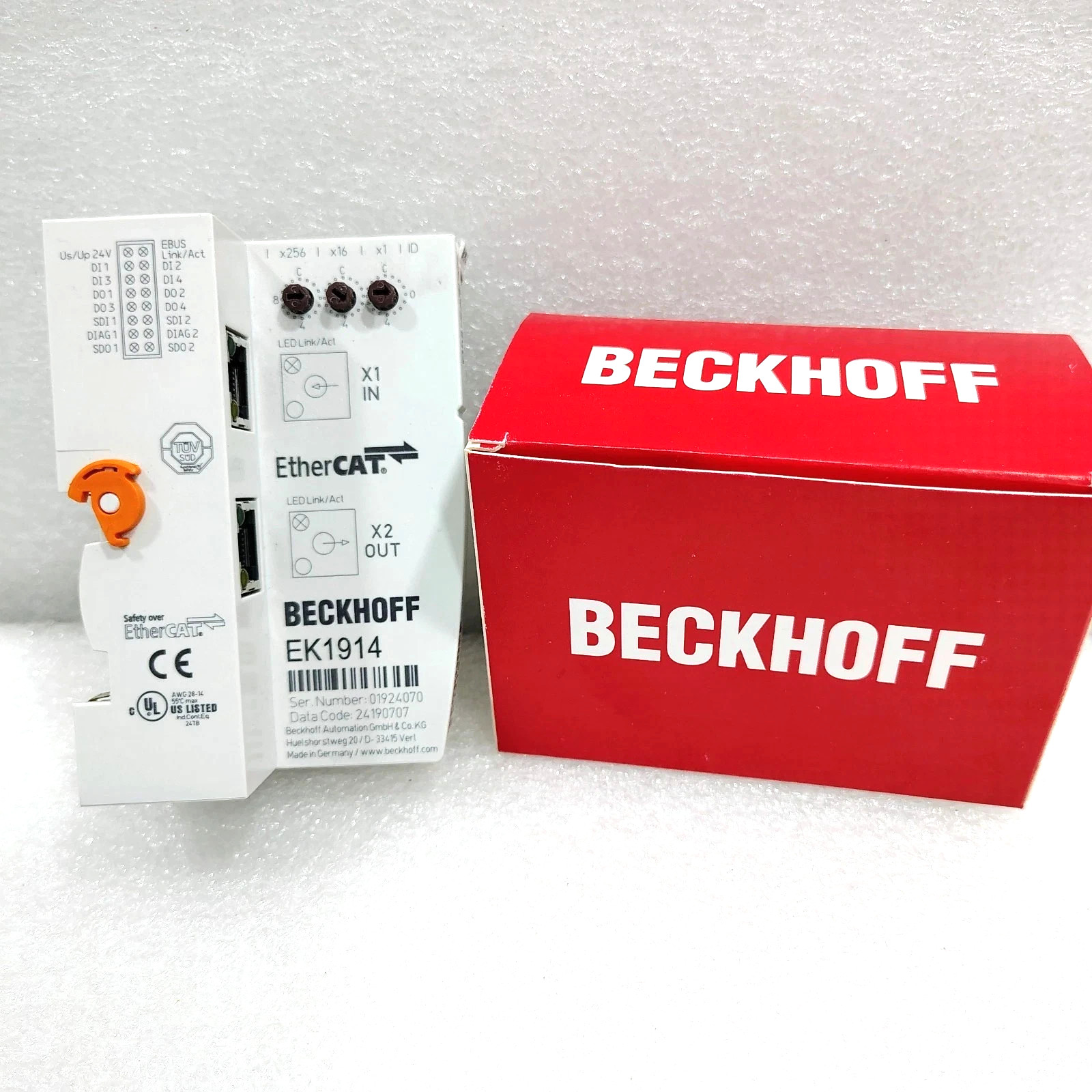 NEW Beckhoff EK1914 Ethercat Coupler W/Integrated Digital Standard And Safety