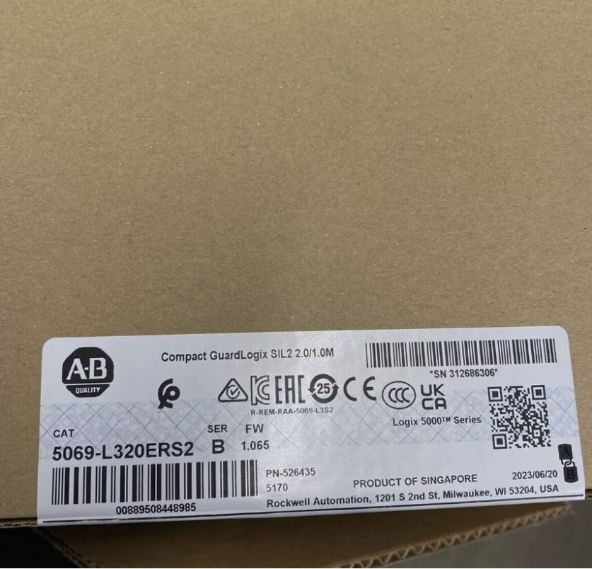 New, Factory Sealed AB 5069-L320ERS2 GuardLogix 5380, 3MB, Series B