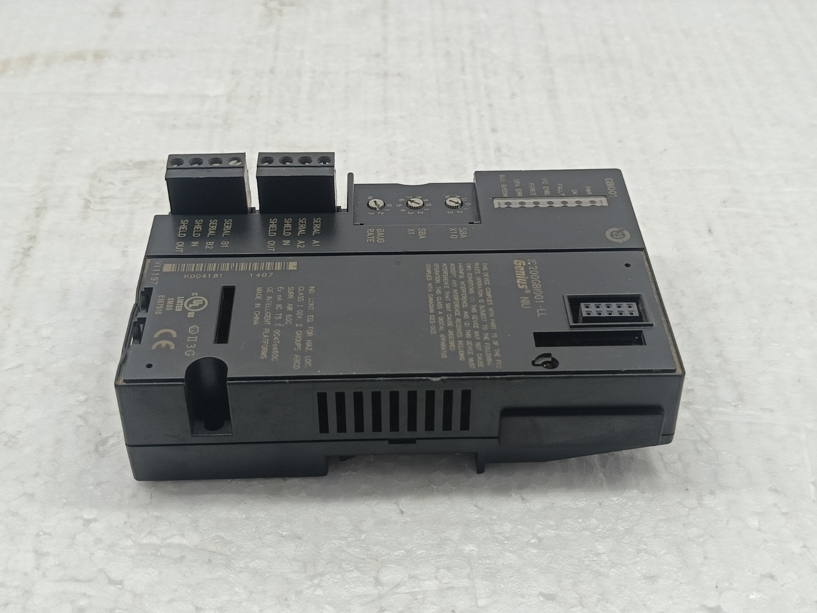 GE Fanuc IC200GBI001-LL Versamax Genius Network Interface Unit