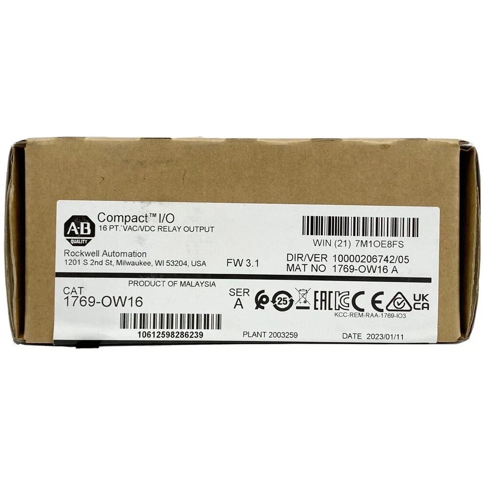 New 1769-OW16 1769-OW16 Compact I/O 16 Point Relay fast shipping Free delivery