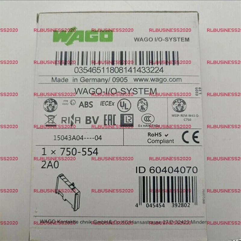 New in Box WAGO 750-554 Analog Input PLC Module 750554