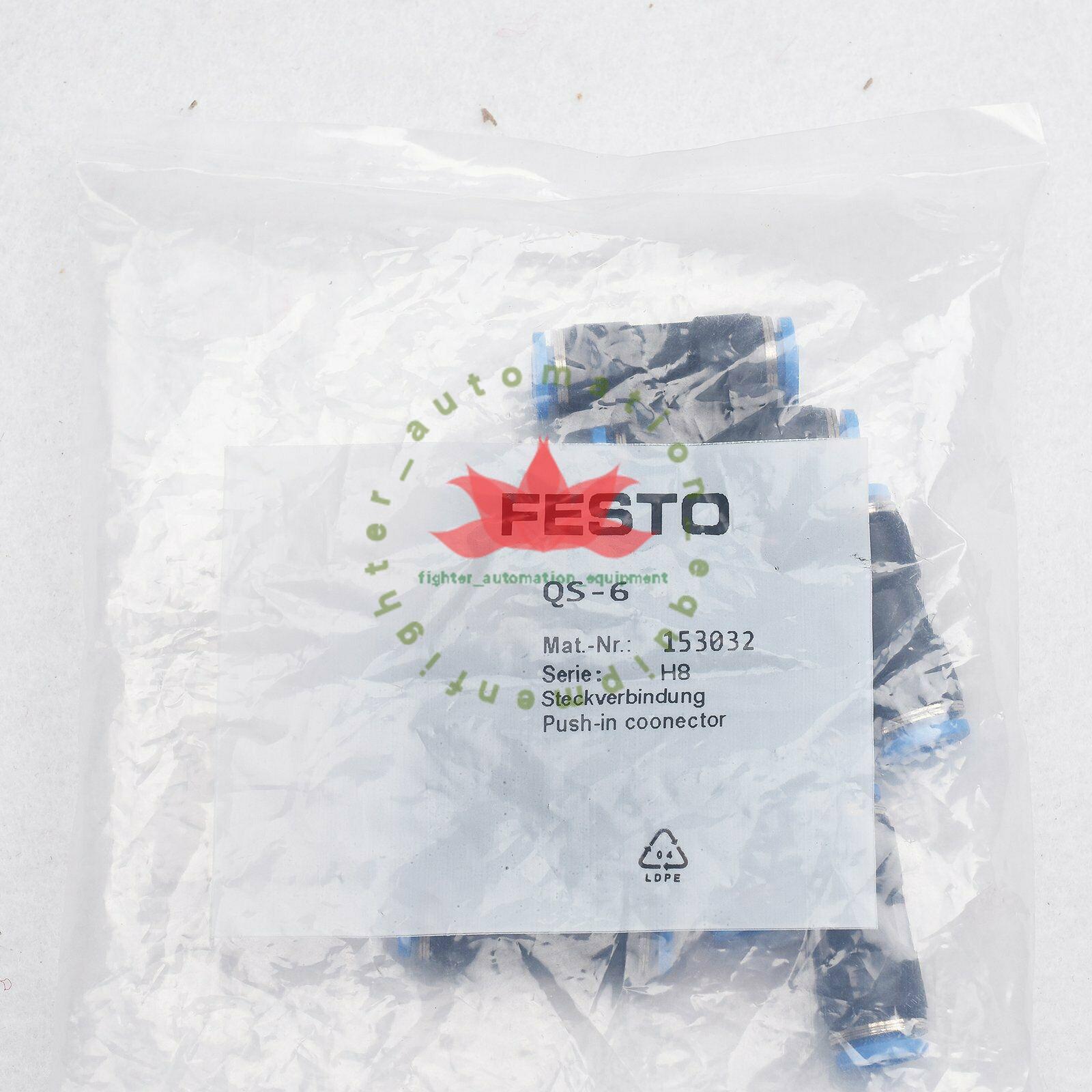 10PCS Festo connector QS-6 153032 New