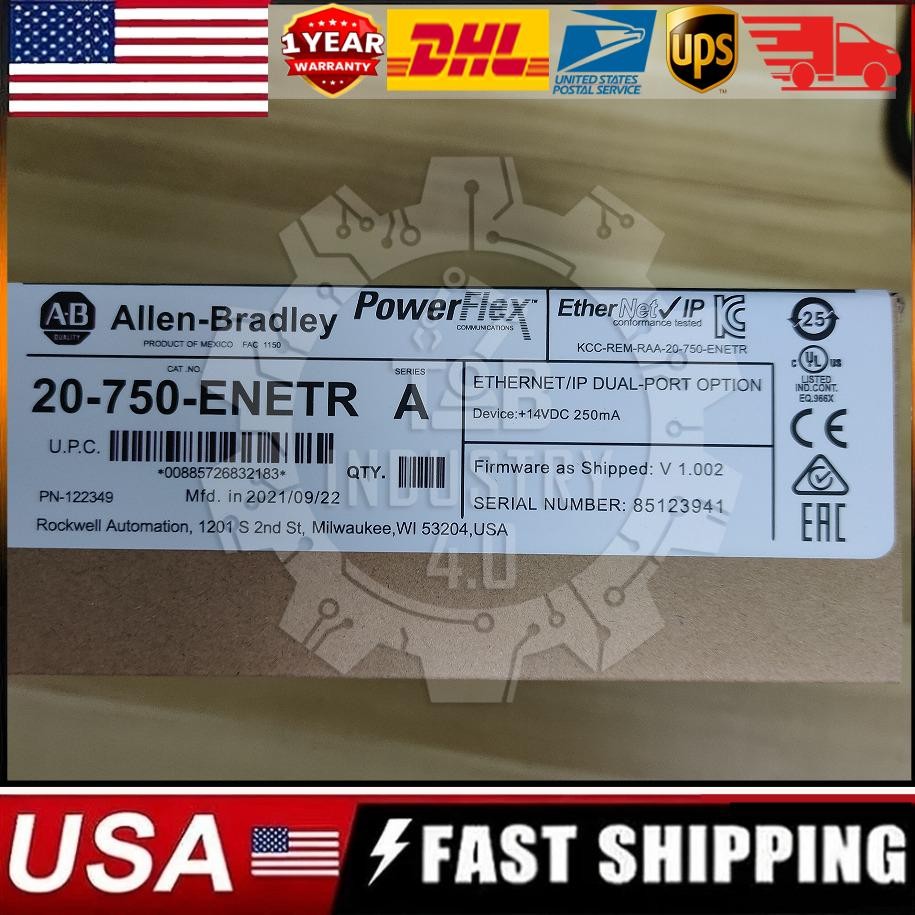 Factory Sealed Allen-Bradley 20-750-ENETR 750 2-P ENet/IP Module AB US Free Tax