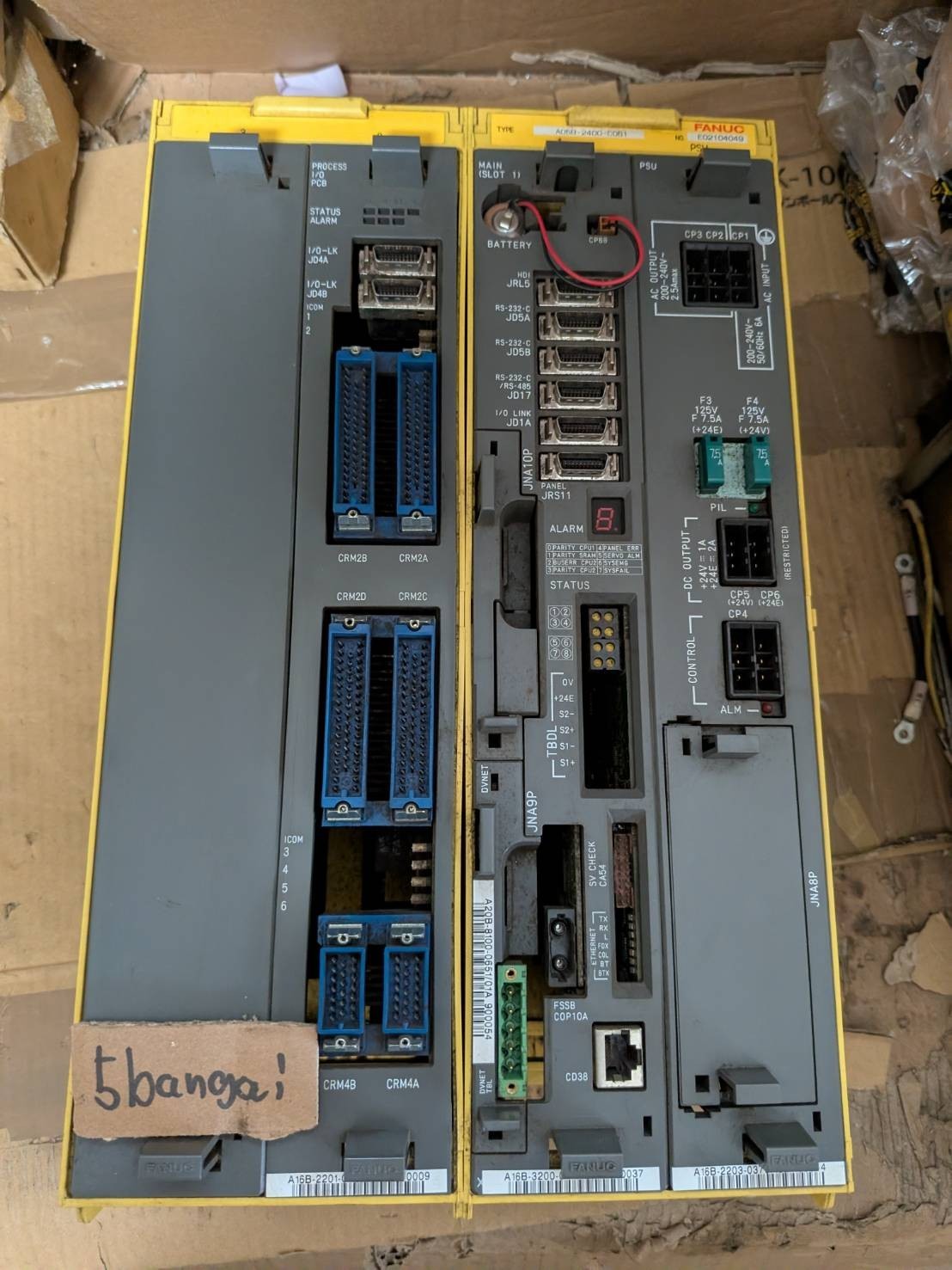 FANUC A05B-2400-C061 4-Slot A16B-2203-0370 A16B-3200-0412 A16B-2201-0480