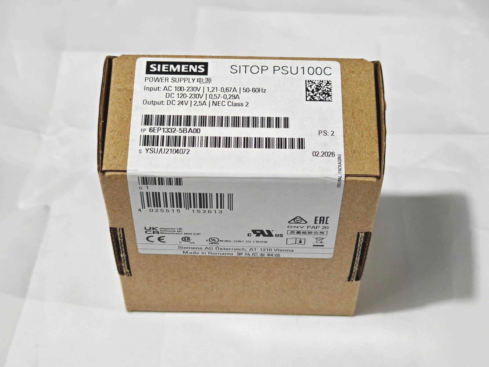 New 6EP1332-5BA00 A Power Supply Fast Shipping