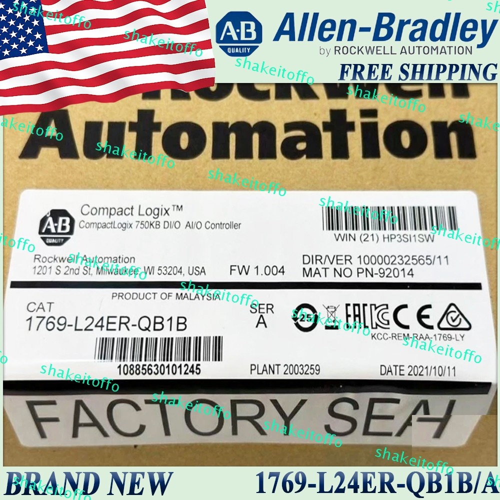 New AB 1769-L24ER-QB1B/A CompactLogix 750KB DI/O Controller 1769L24ERQB1B A 1PC