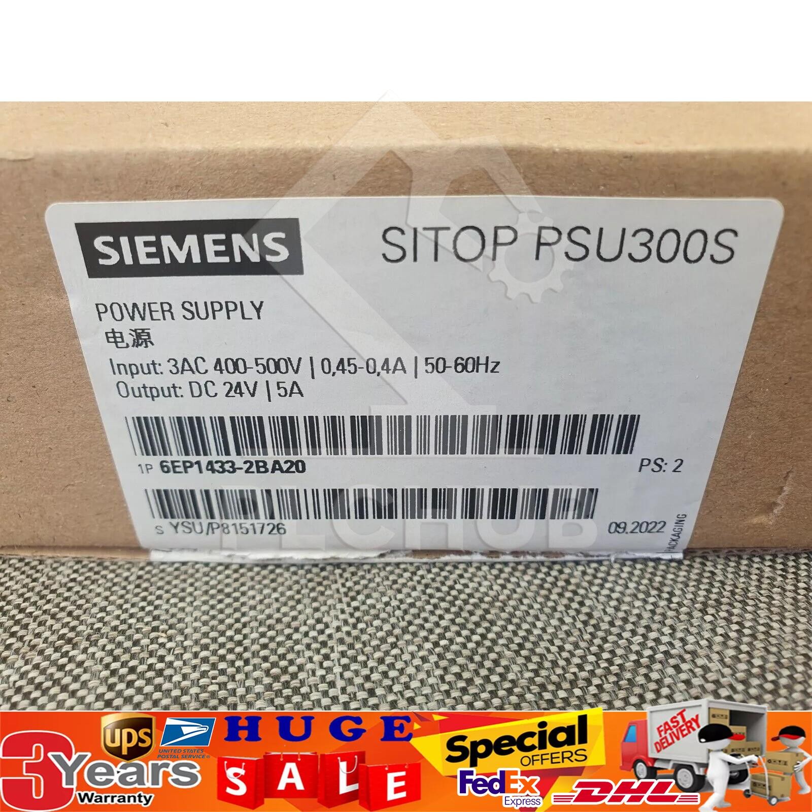 New Siemens 6EP1433-2BA20 SITOP PSU300S Stabilized Power Supply 6EP1 433-2BA20