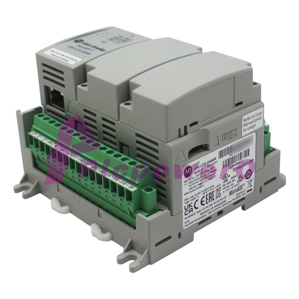 New Sealed 2080-LC20-20QBBR Micro820 20 I/O ENet/IP Controller Allen-Bradley