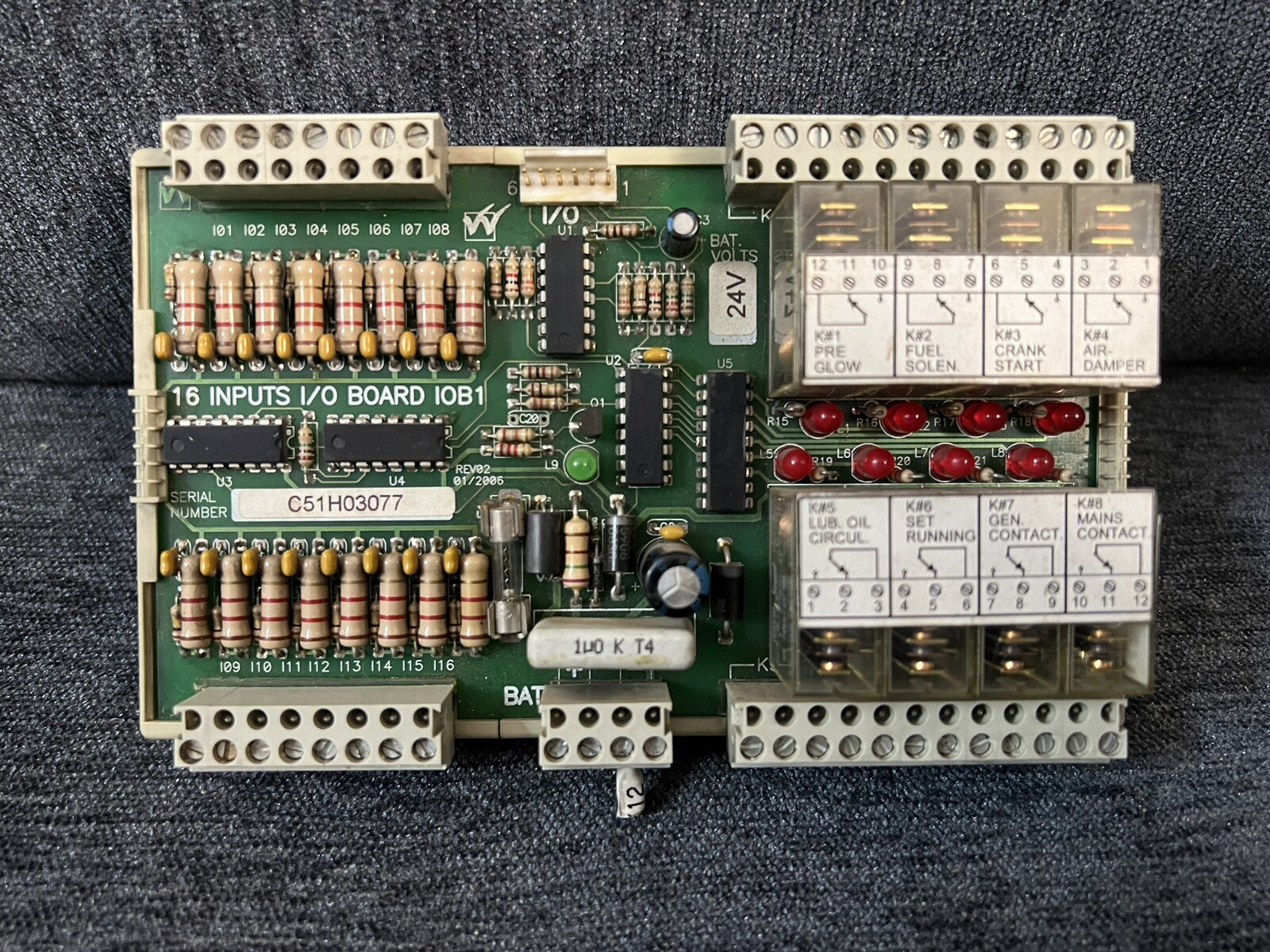 WIELAND BAMBERG WEB 1001 16 INPUTS I/O BOARD IOB1