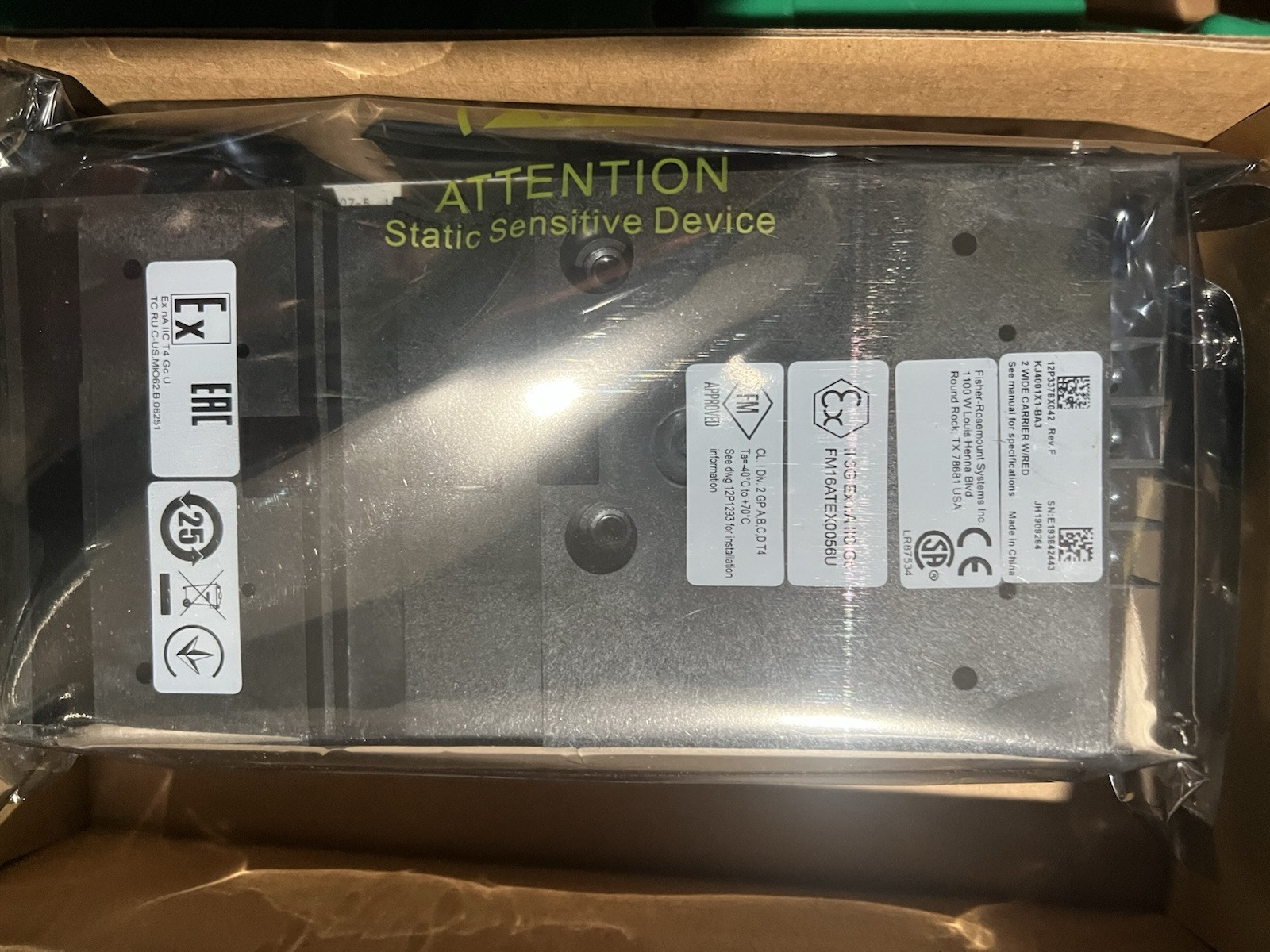 New Fisher Rosemount KJ4001X1-BA3 DeltaV 2 Wide Carrier Base Module 12P3378X042