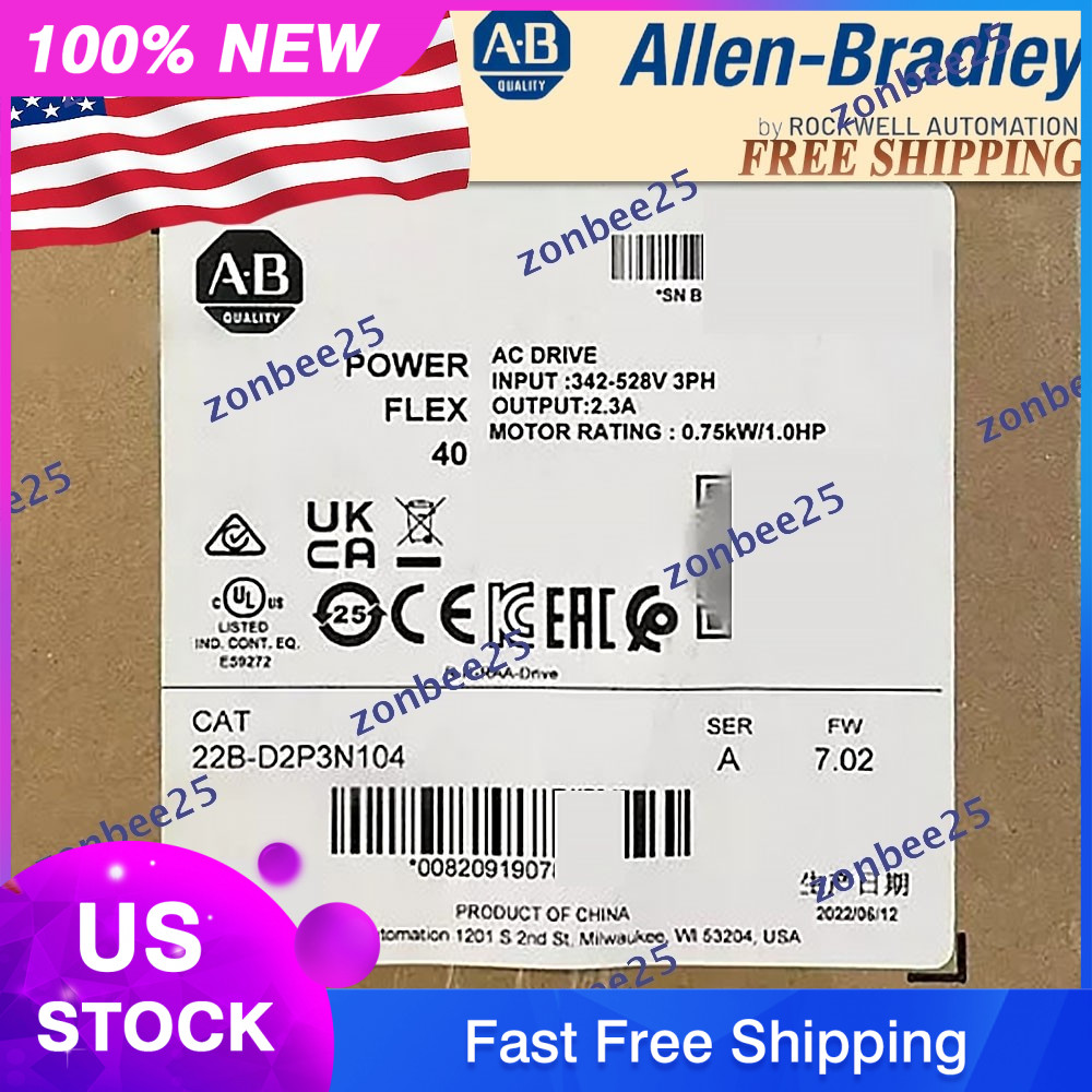 22B-D2P3N104/A New Sealed AC Drive US Stock Same Day Free Ship AB 22B-D2P3N104 A