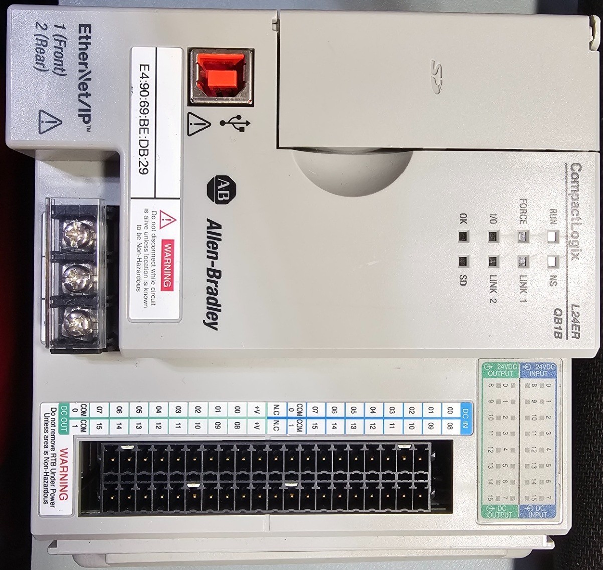 Allen Bradley 1769-L24ER-QB1B PLC 5324ER verified working