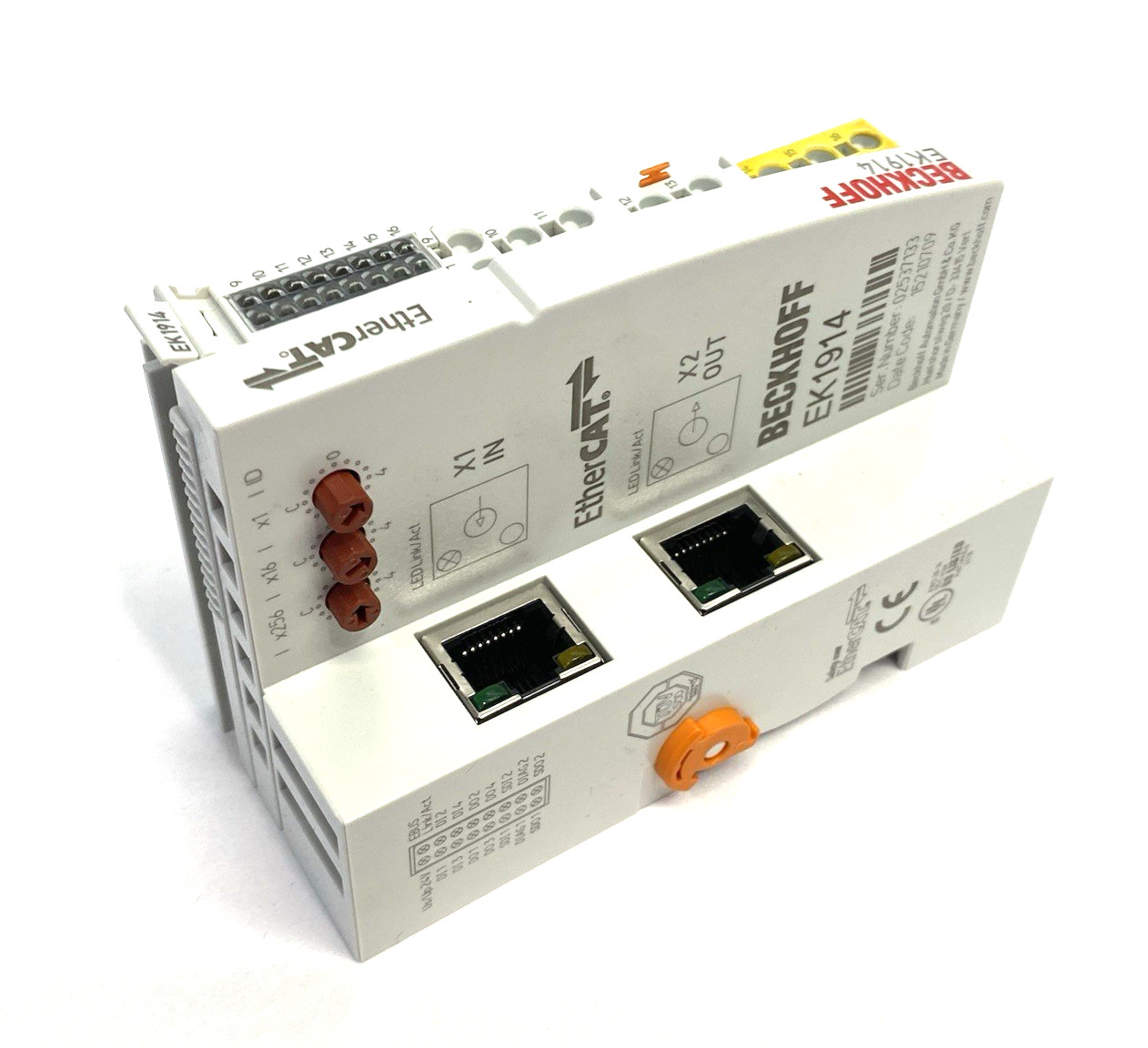 Beckhoff EK1914 EtherCAT Coupler with Integrated Digital Standard & Safety I/Os
