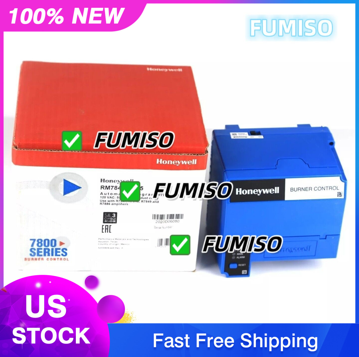 1PCS New Honeywell RM7840L1075 burner control Fast Shipping_